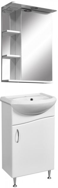 Тумба под раковину Stella Polar Волна 45см белый SP-00000231