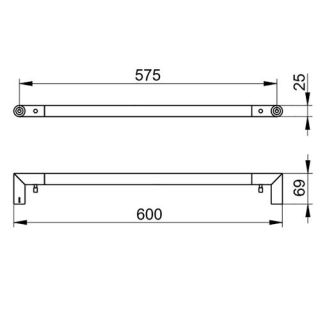 Полотенцедержатель Keuco Reva 12801010600 хром