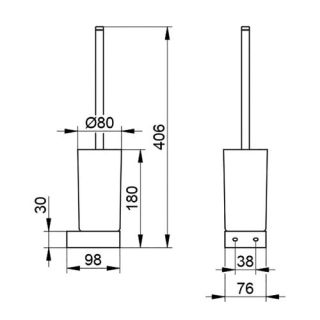 Ершик Keuco Amaro 01864014000 хром