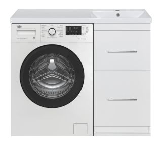 Напольная тумба под раковину Misty Мексика под стиральную машину 50см белый