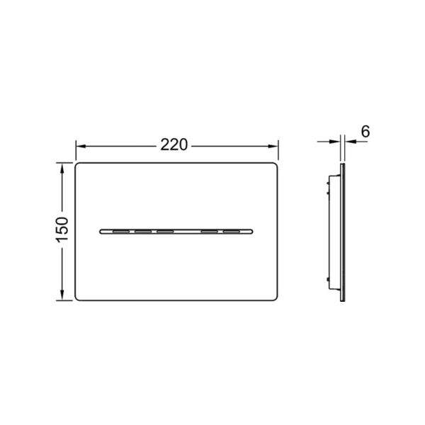 Электронная панель смыва TECE TECEsolid 9240452 с бесконтактной активацией питание от сети 12 В белый глянцевый
