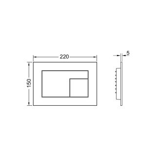 Клавиша смыва TECE TECEvelvet 9240733 серовато-бежевый