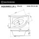 Гидромассажная ванна WHITECROSS Aquarella 0108.170110.100.SMART.CR левая 170x110 см Smart хром