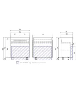 Тумба под раковину напольная Vigo Grani tn.GRI.OSK.75.2D 75 см белый