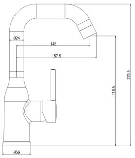 Смеситель для кухни ESKO Kitchen K17 хром