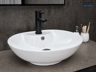 Раковина Gid N9005 51206 накладная белая 51x41x15