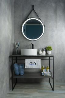 Раковина Gid N9011 51105 накладная белая 40x40x15