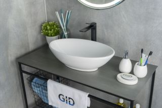 Раковина Gid N9021 51109 накладная белая 52x32x14