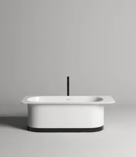 Ванна из искусственного камня Salini Ninfea S-Stone 102721MRH 180x82см RAL снаружи