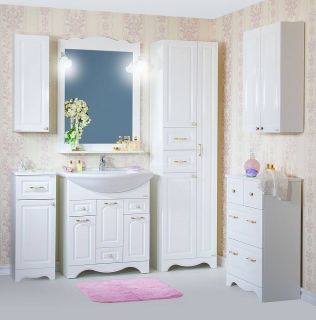 Шкаф навесной Бриклаер Анна 4627125411526 левый 32 см белый