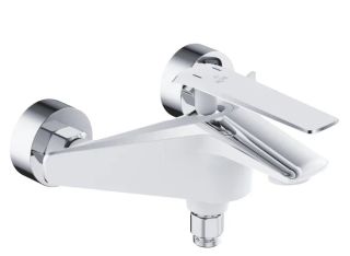 Смеситель для ванны Rose R1302F белый/хром