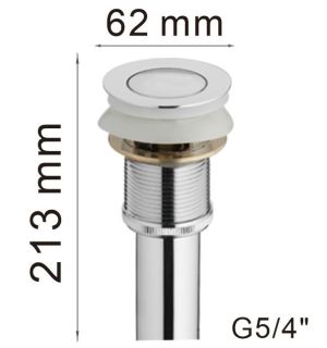 Донный клапан Haiba HB66-2 хром