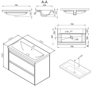 тумба под раковину AM.PM Pulse M91-FHX0752-WCC0752WG белый 75 см