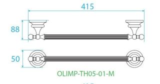 Полотенцедержатель, бронза Cezares OLIMP-TH05-02-M