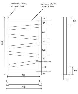 Полотенцесушитель электрический Point Феникс PN15158E П7 50x80см левый/правый хром
