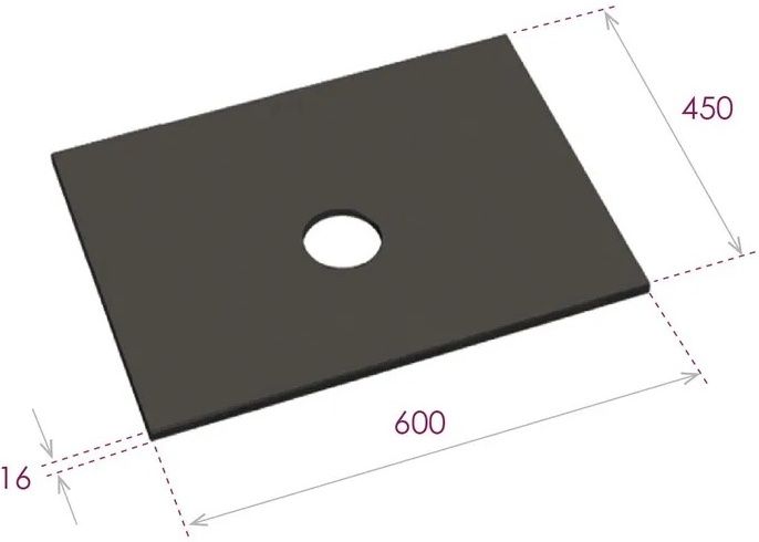 Столешница под раковину Onika 660450 60 см чёрный