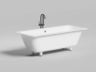 Ванна из искусственного камня Salini Orlanda Axis Kit S-Sense 103312M 180x80см белый матовый