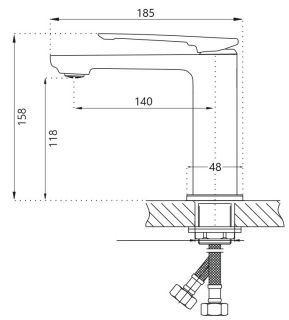 Смеситель для раковины Haiba HB10817 хром