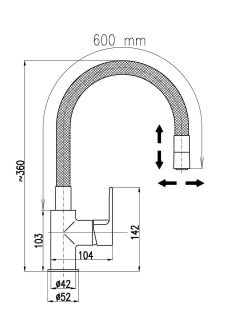 Смеситель для кухни Rav Slezak Colorado CO119.5/10CMATZ черный золото