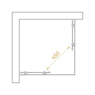 Душевой уголок RGW PA-030 3508103088-21 80x80см хром