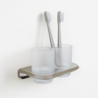 Стакан для ванной комнаты двойной Knotlor SC1032C, хром