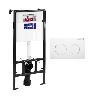 SЕТ Инсталляция Sava Fix Slim+клавиша смыва COOL белый глянец