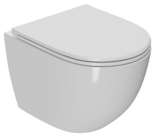 Подвесной унитаз Point Афина PN41041 безободковый белый ТОРНАДО