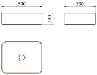 Раковина Point Меркурий PN43832 50см белый