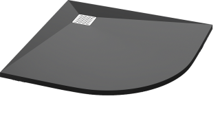 Поддон литьевой GOOD DOOR Essentia R ЧЕРНЫЙ 90x90