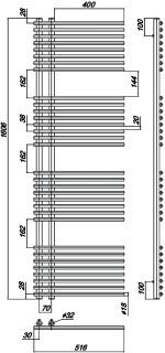 Ravak Полотенцесушитель Водяной Style 500 x 1600_W (м/о 70 мм)