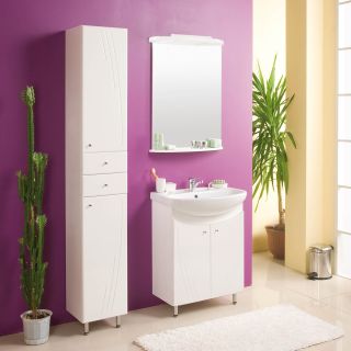 Шкаф Акватон Минима-М правосторонний с бельевой корзиной белый 1A132303MN01R