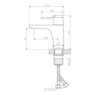 Смеситель для раковины Rossinka RS50-11 термостатический