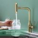 Смеситель для кухни Splenka S206.49.03 с мультифункциональным изливом золотой сатин