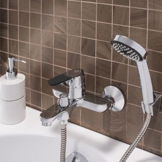 Смеситель для ванны с душем РМС SL123BL-009E хром