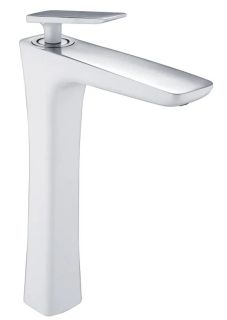 Смеситель для раковины Rose R1611F белый/хром