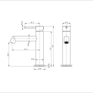 Смеситель для раковины Wonzon & Woghand WW-H1063-BG брашированное золото