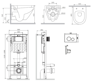 Унитаз с инсталляцией  AM.PM SPIRIT V2.0 IS49001.701700