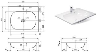 Подвесная раковина Эстет Milana silk ФР-00014946 60см белый
