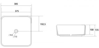 Раковина ABBER Rechteck AC2211MRG 39см розовое золото матовое