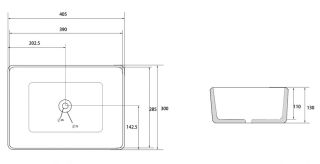 Раковина ABBER Rechteck AC2213 40см белый