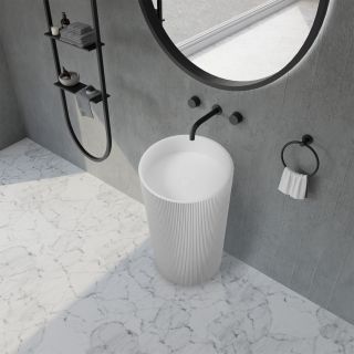 Напольная раковина ABBER Stein AS2501-H 50см белый матовый