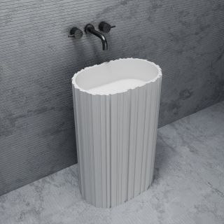 Напольная раковина ABBER Stein AS2551-H 58см белый матовый