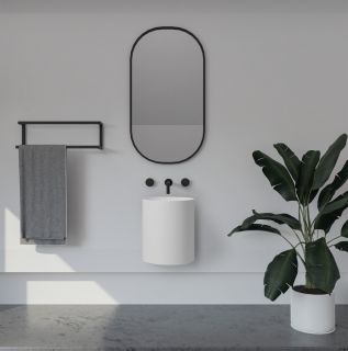 Подвесная раковина ABBER Stein AS2624 42см белый матовый