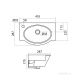 Полукруглая раковина Santek Форум 45 отверстие под смеситель слева 1WH110542
