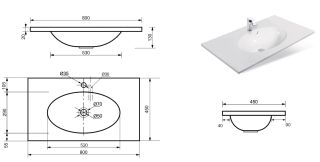 Раковина Эстет Vegas silk ФР-00014922 80см белый