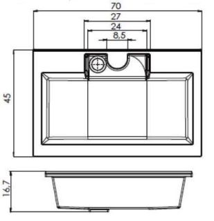 Раковина Aquanet Фортуна 182523 70 см белый