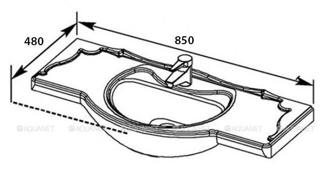 Раковина Aquanet Yatao YB-1085 85 см