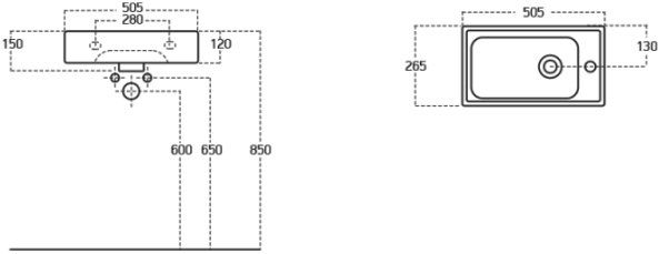 Раковина для тумбы Sanovit Top Counter 50 7045-KL