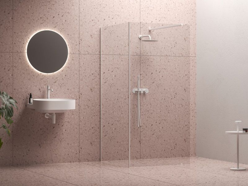 Душевая перегородка Ravak W SET 80 GWD01000E003 профиль белый стекло Transparent