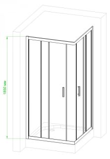 Душевой уголок Royal Bath HPD 75x75см белый RB75HPD-T